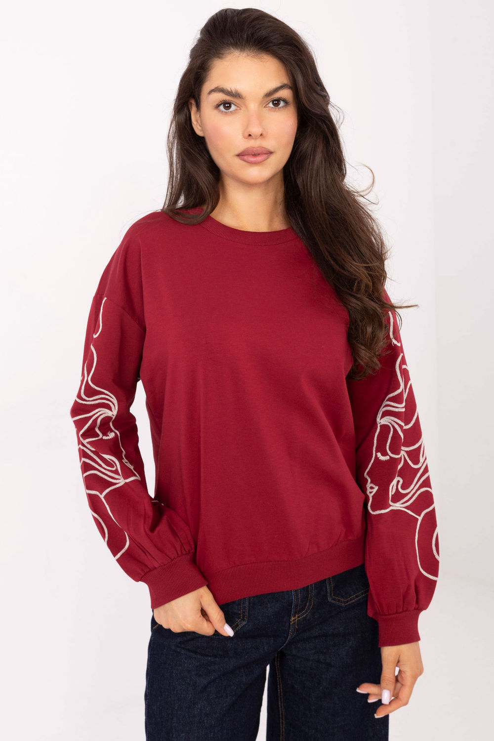 Bluza Damska Model RV-BZ-A176.56 Bordo - Relevance218380 - Czerwony