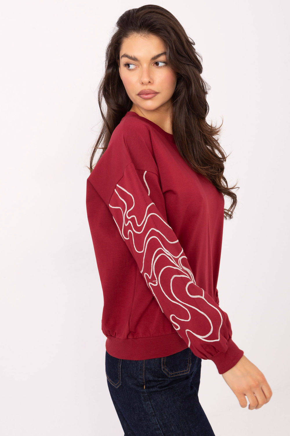 Bluza Damska Model RV-BZ-A176.56 Bordo - Relevance218380 - Czerwony - obrazek 2