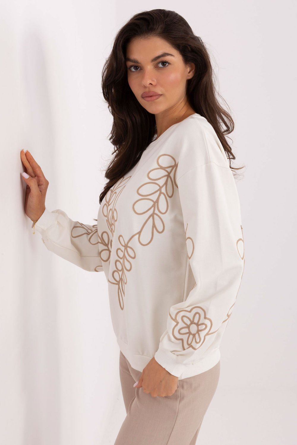 Bluza Damska Model RV-BZ-A175.02 Eecru - Relevance218386 - Beżowy - obrazek 2