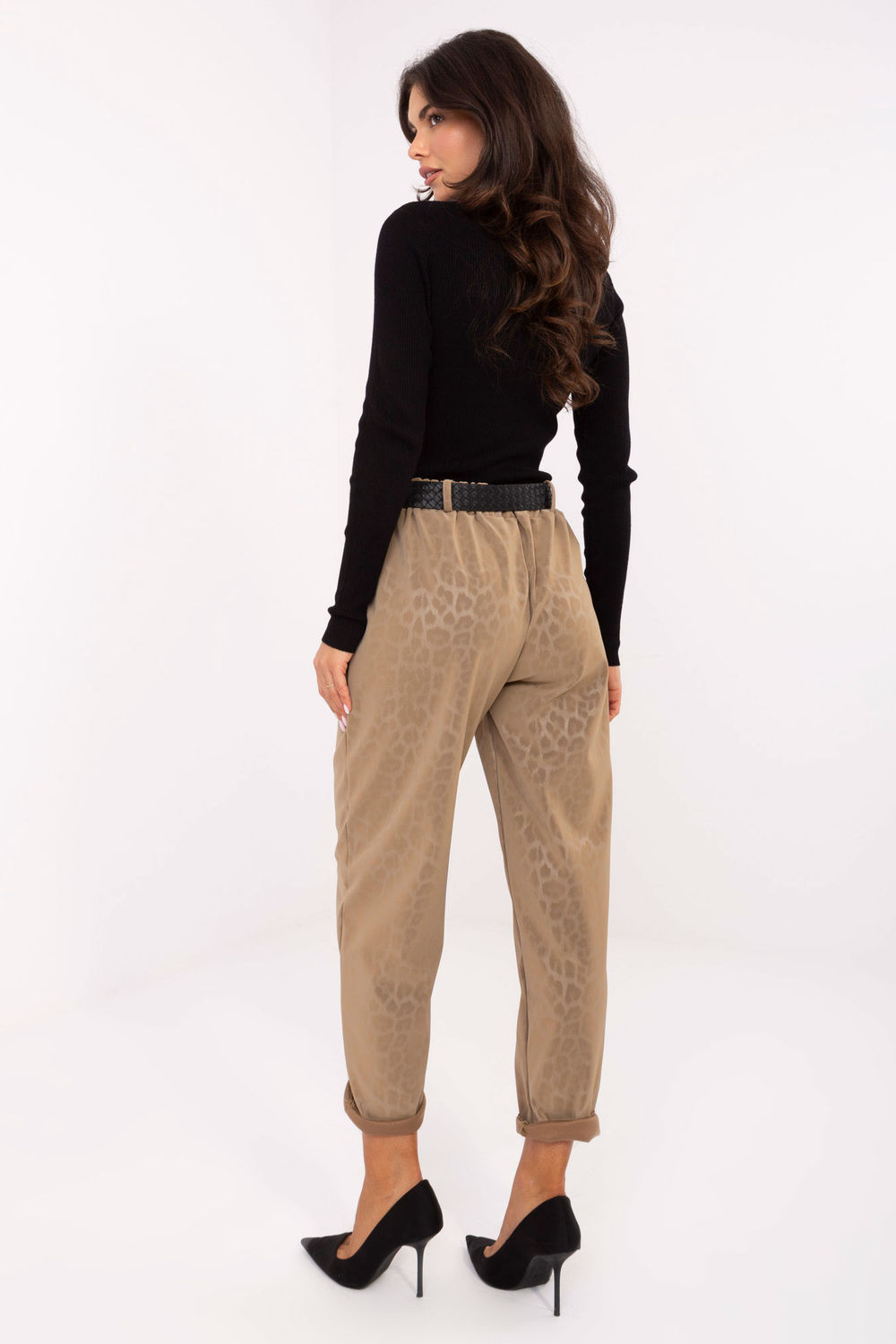 Spodnie Damskie Model IT-SP-242976.29P Camel - Italy Moda218446 - Brązowy - obrazek 3