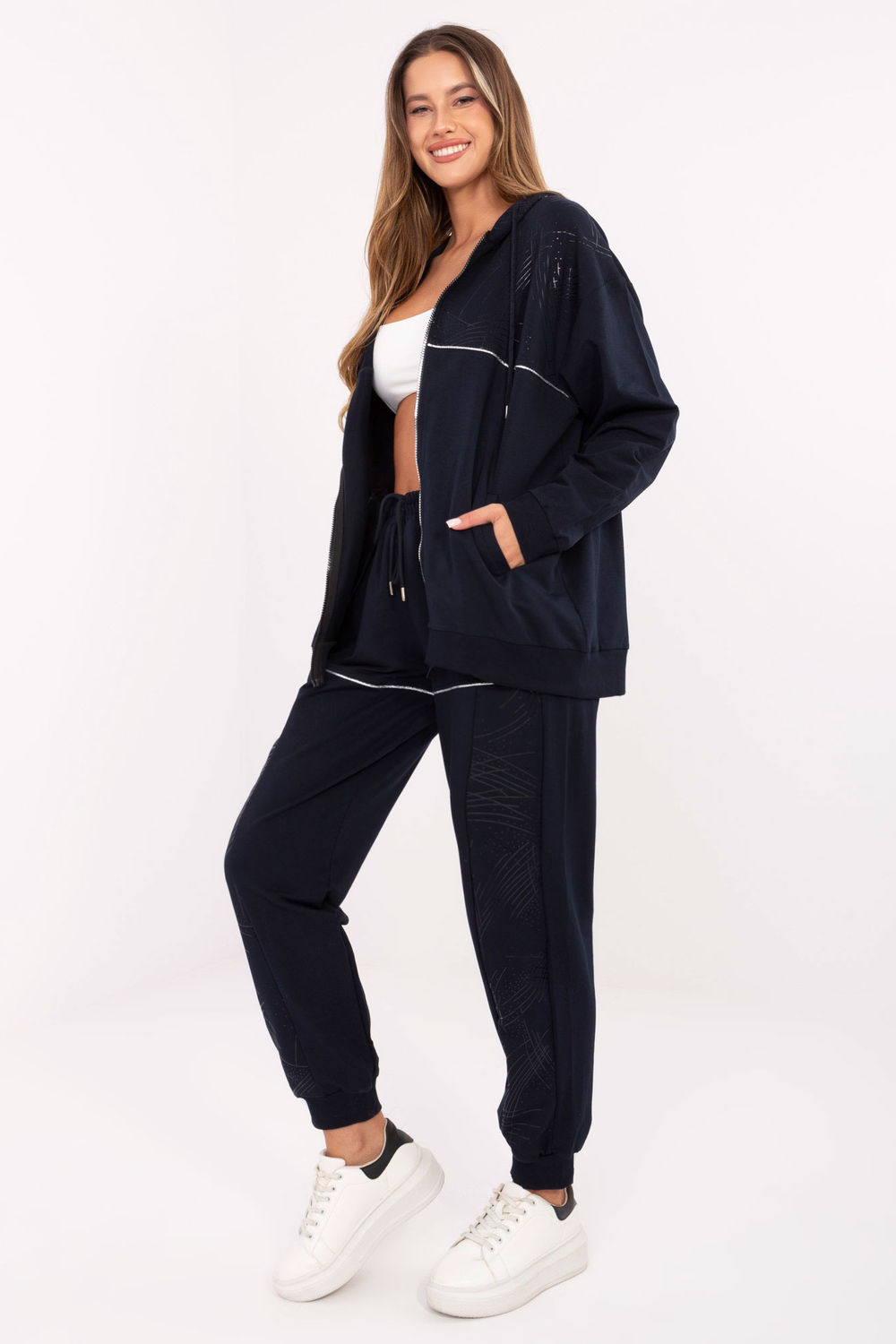 Spodnie Komplet Model RV-KMPL-A881.15 Navy - Relevance218606 - Granatowy - obrazek 2