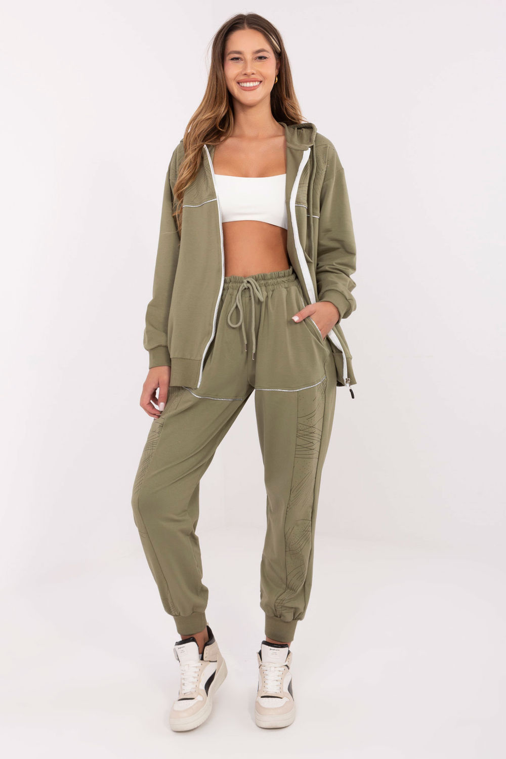 Spodnie Komplet Model RV-KMPL-A881.15 Khaki - Relevance218608 - Zielony