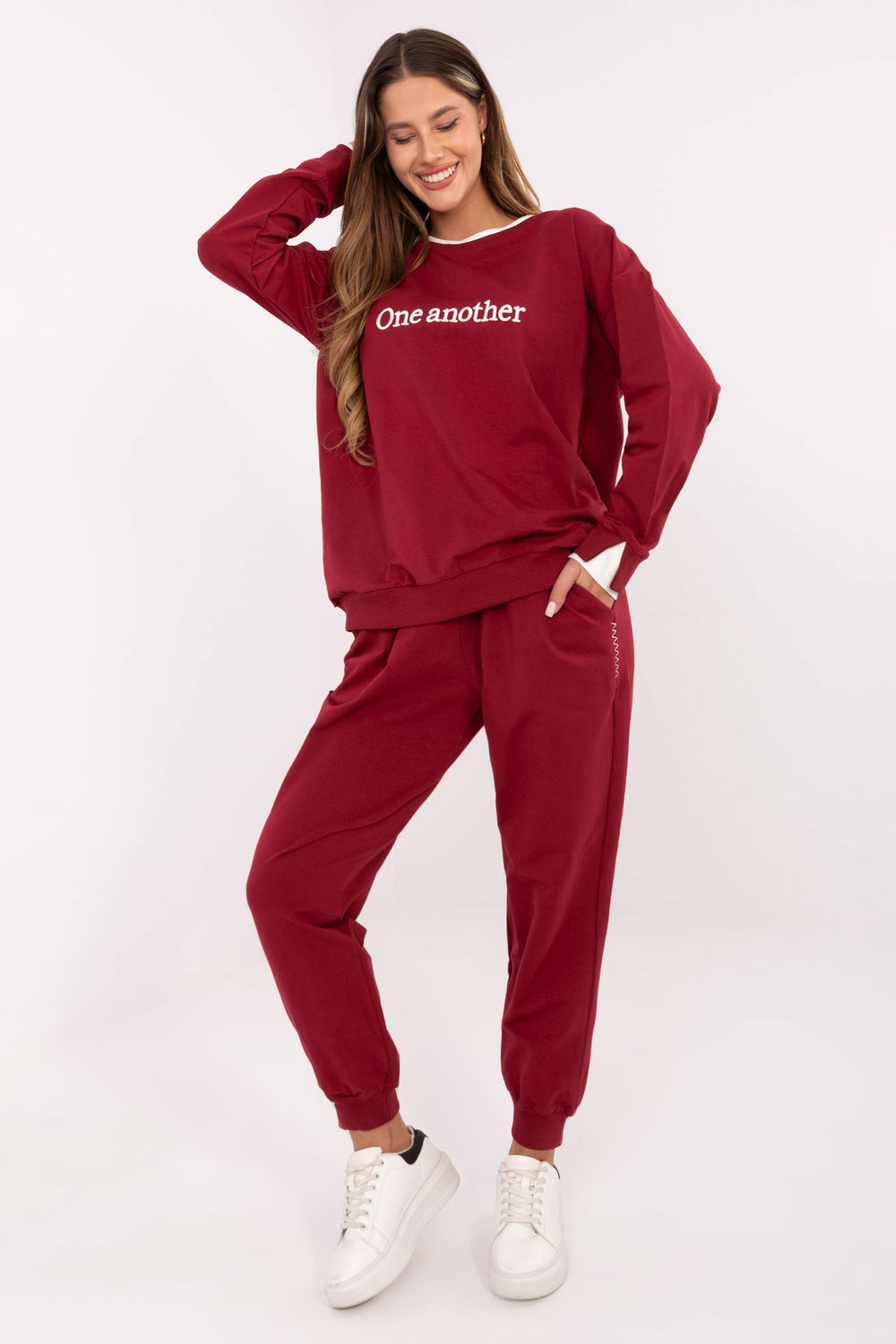 Spodnie Komplet Model RV-KMPL-A883.68 Bordo - Relevance218614 - Czerwony