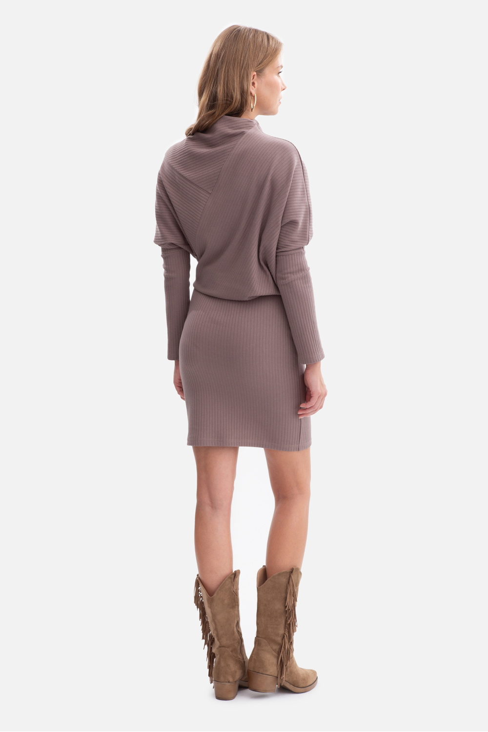Sukienka Model B309 Cacao - BeWear218624 - Brązowy - obrazek 3