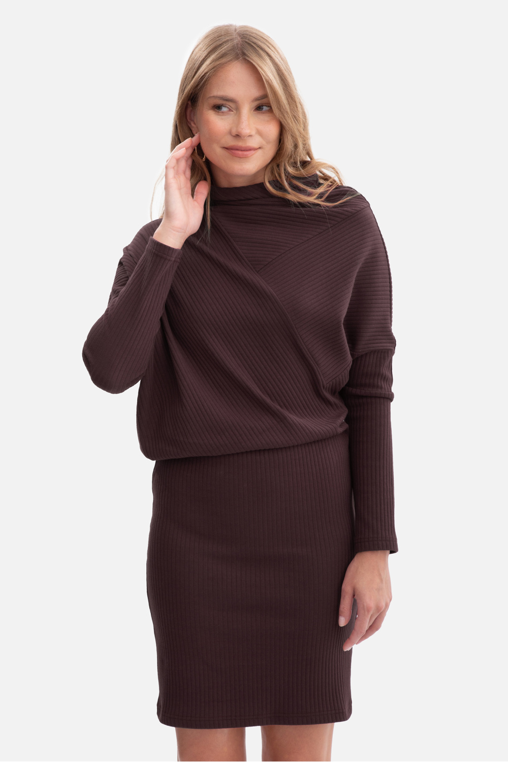 Sukienka Model B309 Gorzka Czekolada - BeWear218625 - Brązowy