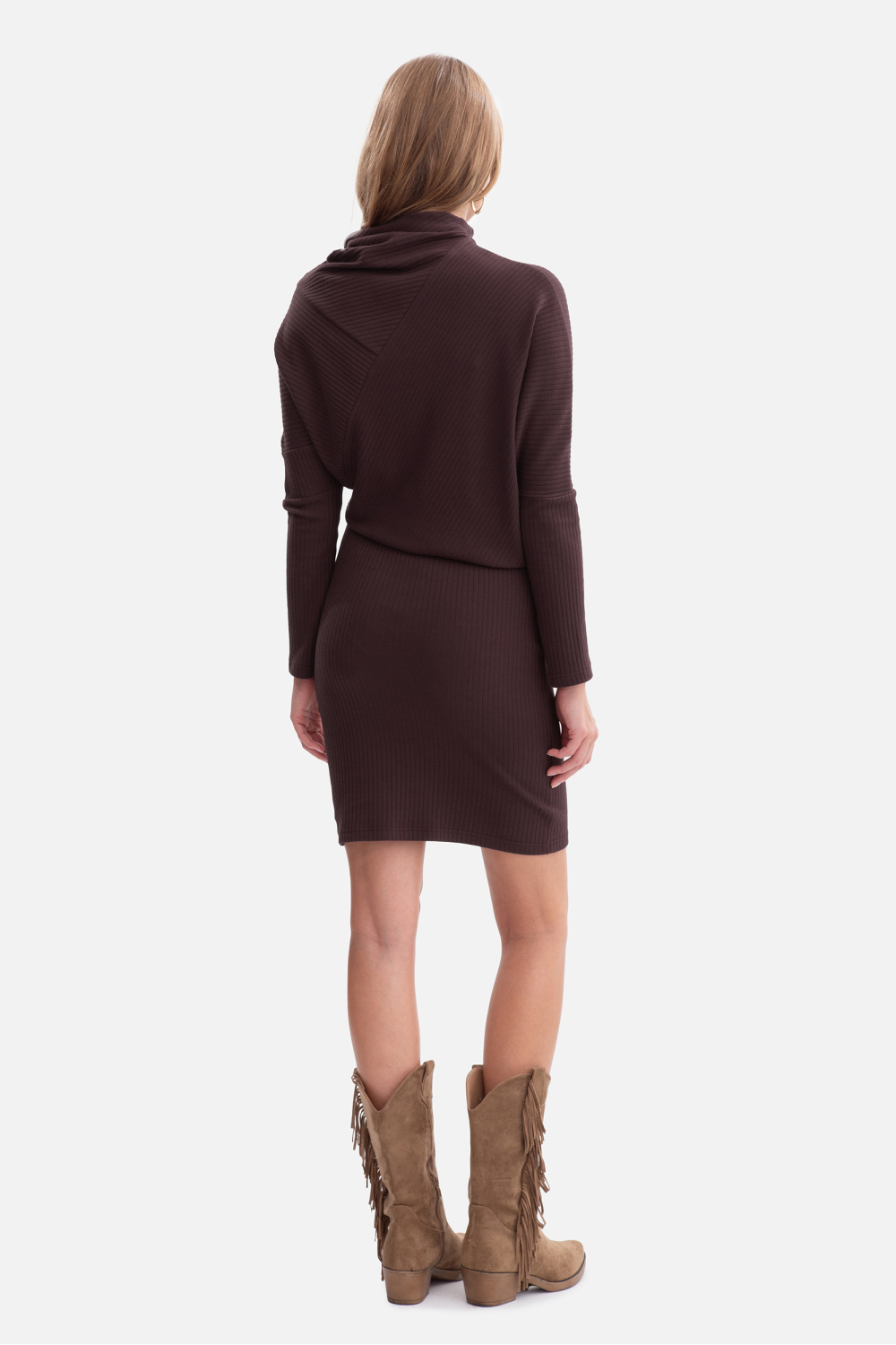 Sukienka Model B309 Gorzka Czekolada - BeWear218625 - Brązowy - obrazek 3
