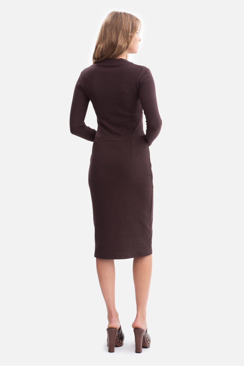 Sukienka Model B307 Gorzka Czekolada - BeWear218635 - Brązowy - obrazek 3