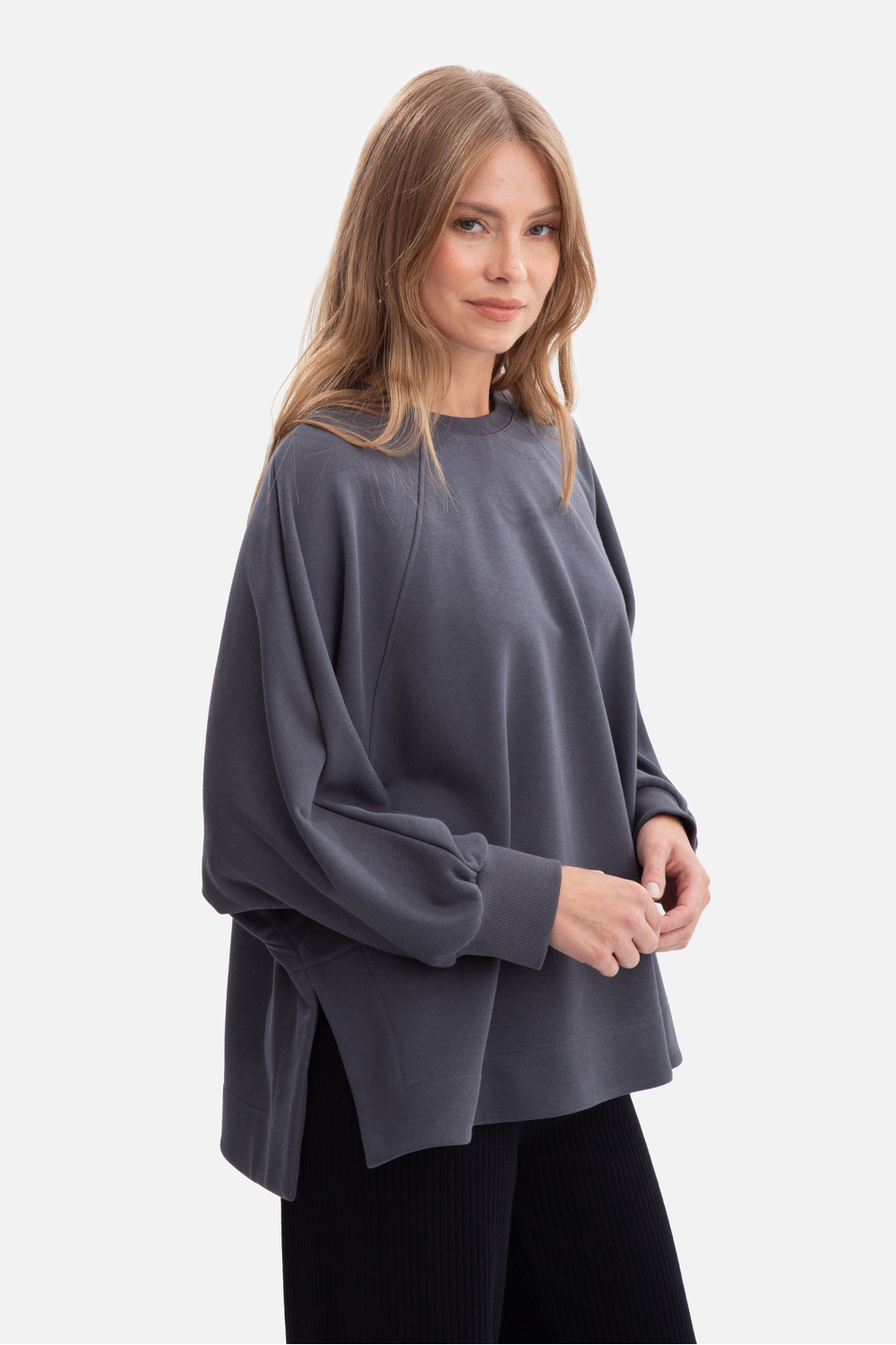 Bluza Damska Model B306 Stal - BeWear218639 - Szary