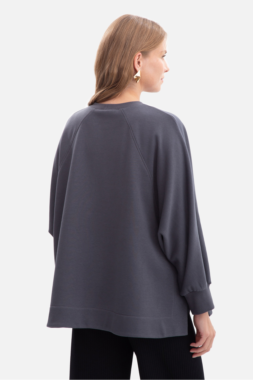 Bluza Damska Model B306 Stal - BeWear218639 - Szary - obrazek 3