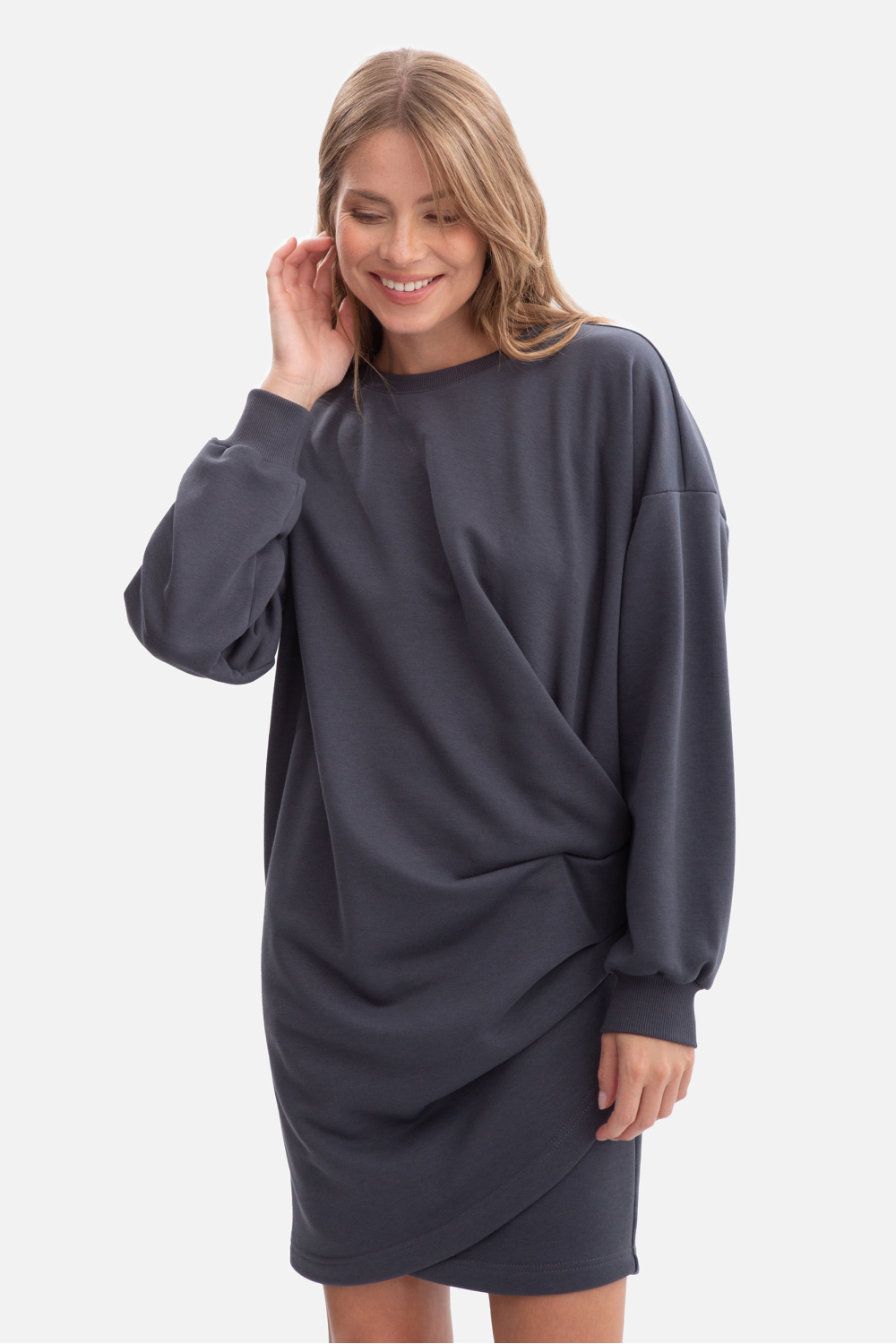Sukienka Model B298 Stal - BeWear218671 - Szary