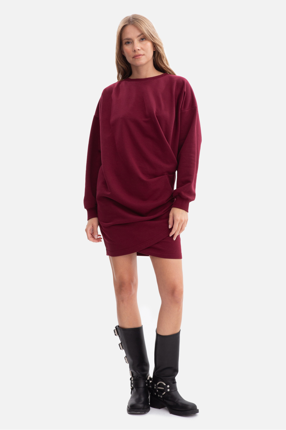 Sukienka Model B298 Burgund - BeWear218674 - Czerwony - obrazek 2