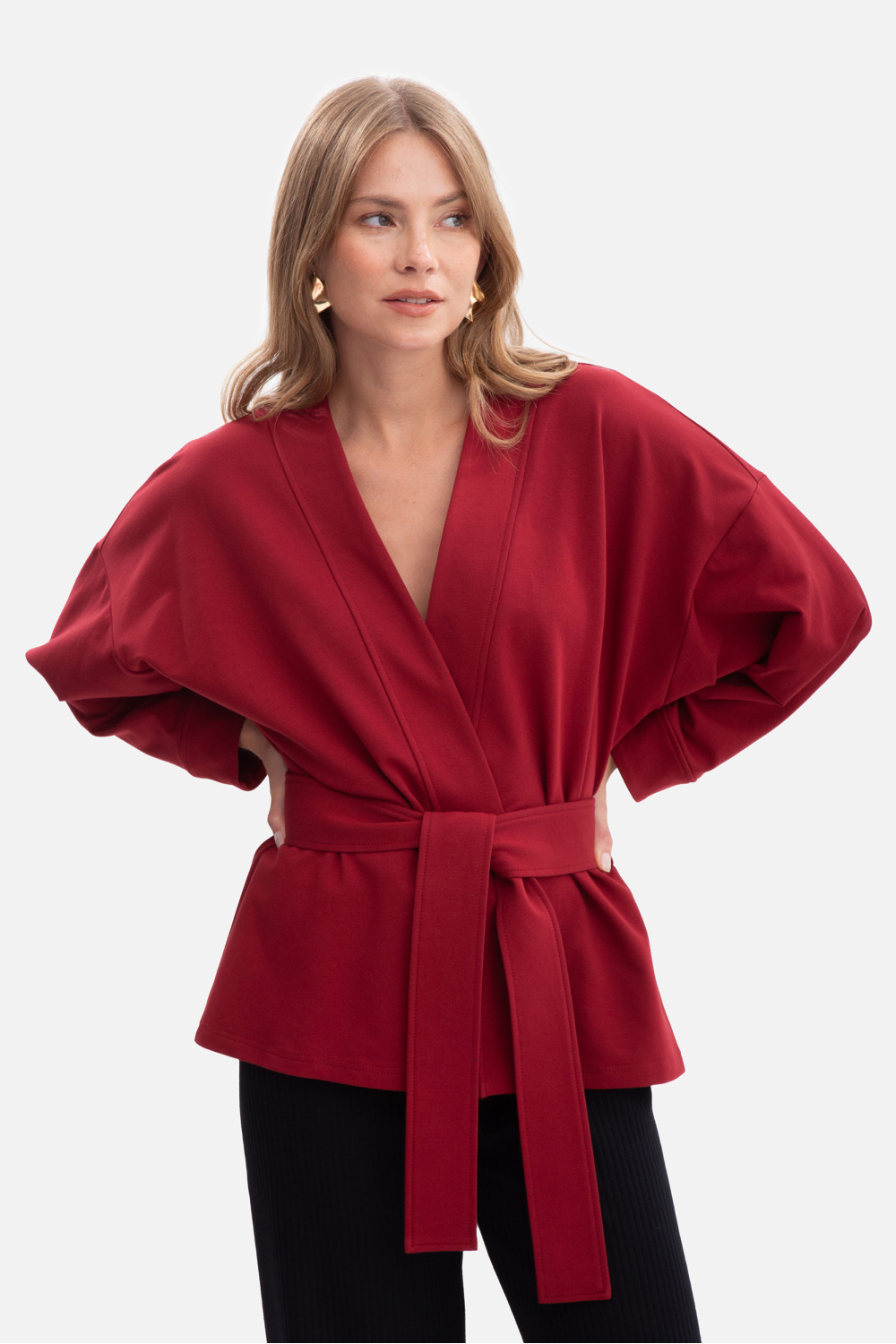Narzutka Model B297 Bordo - BeWear218678 - Czerwony