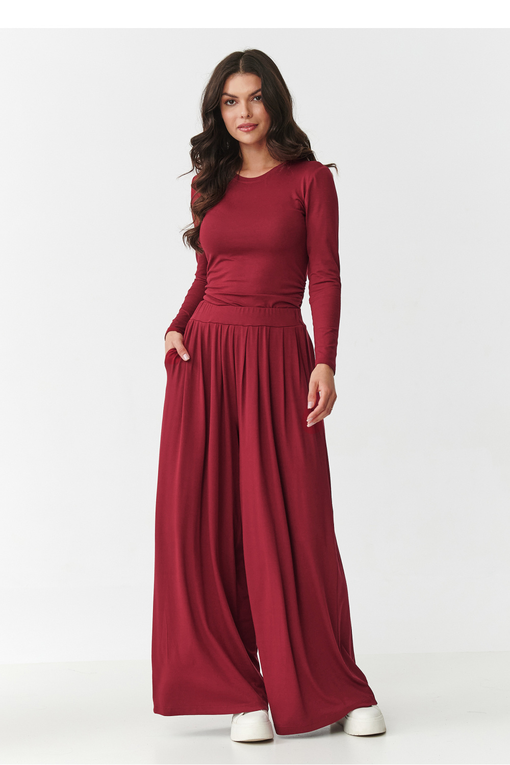 Spodnie Komplet Model M892 Bordo - Makadamia218804 - Czerwony