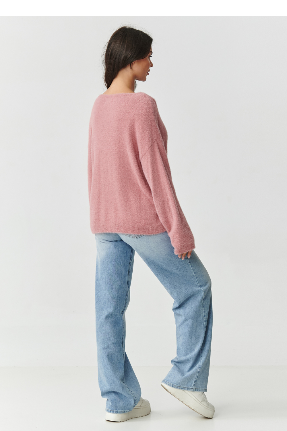 Sweter Damski Model S171 Dirty Pink - Makadamia218808 - Różowy - obrazek 3