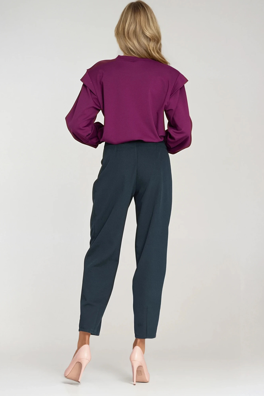 Bluza z wysokimi ściągaczami BL10 Purpura - Nife218900 - Fioletowy - obrazek 3