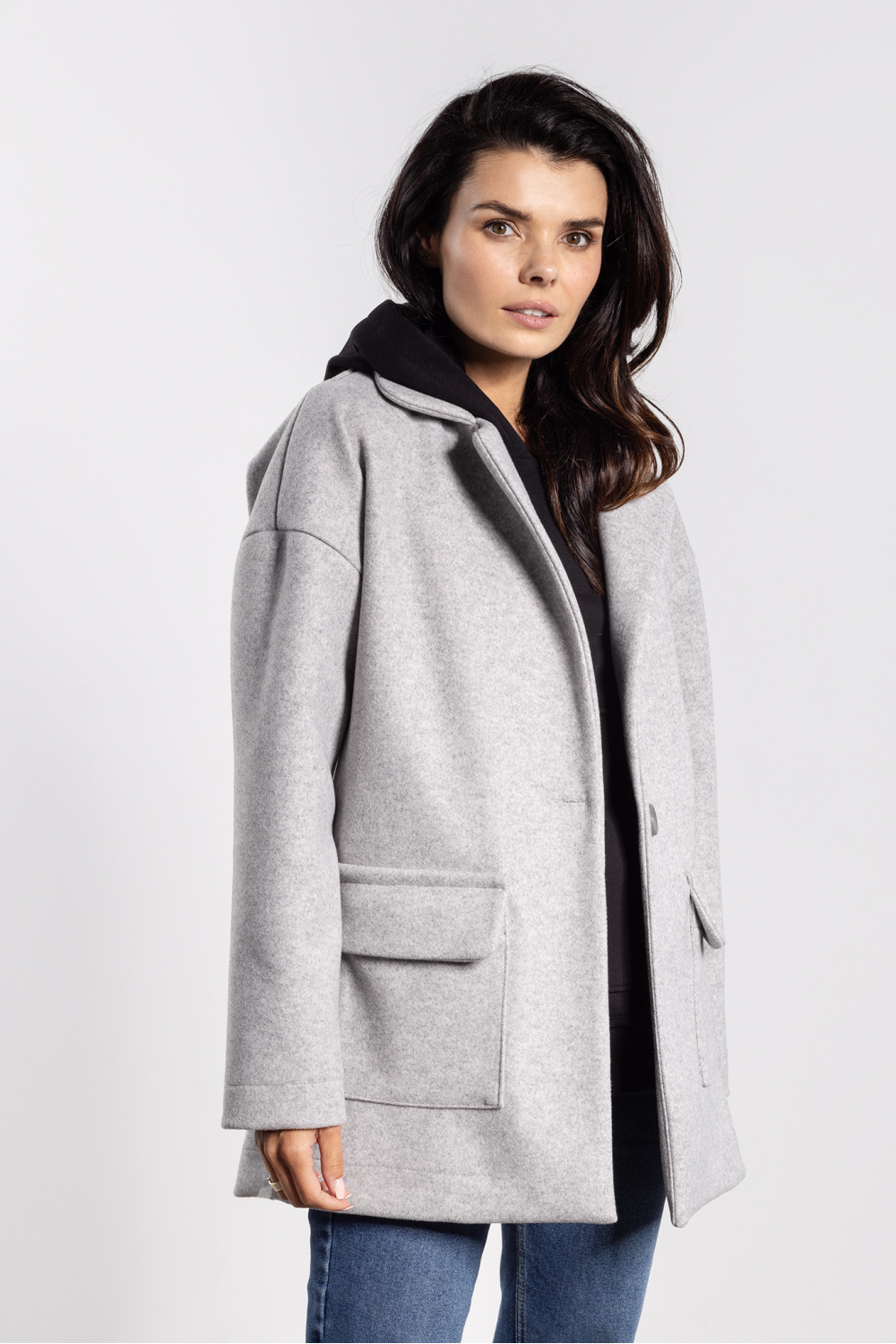 Kurtka Damska Model A751 Grey - awama218962 - Szary