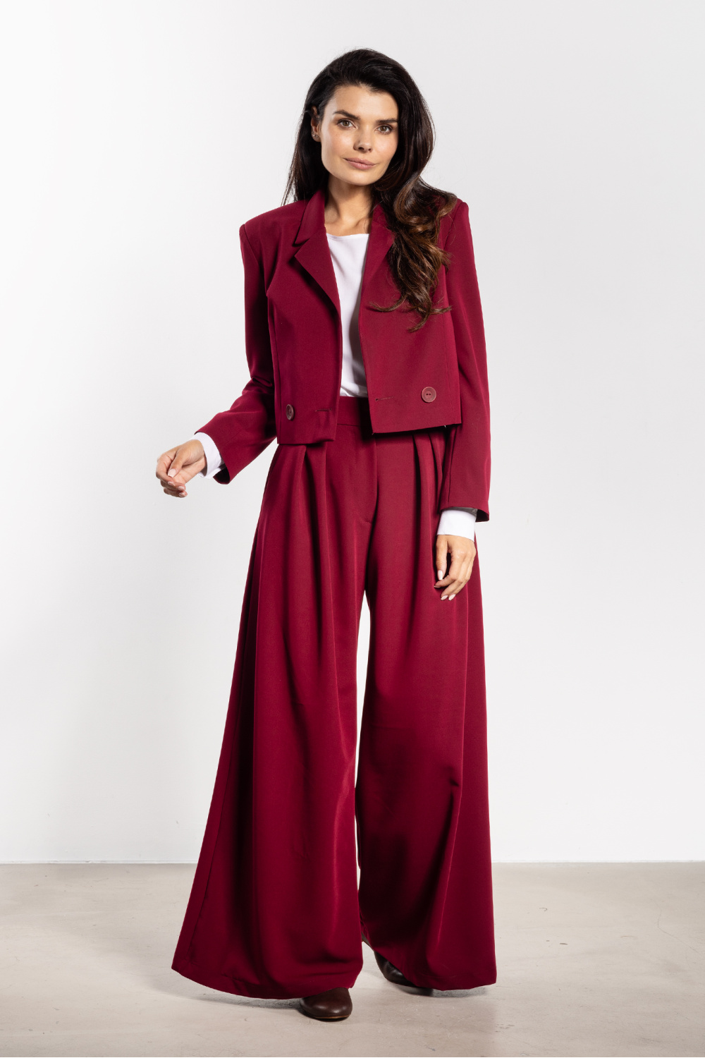 Marynarka Model A744 Claret - awama218983 - Czerwony