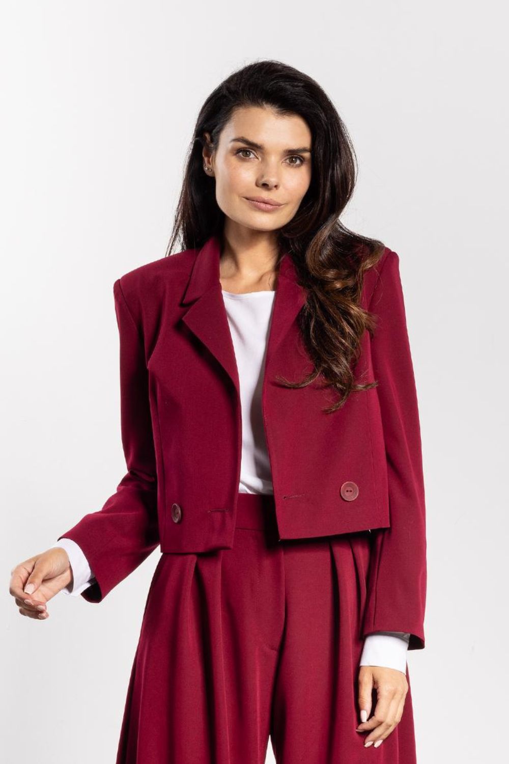 Marynarka Model A744 Claret - awama218983 - Czerwony - obrazek 3