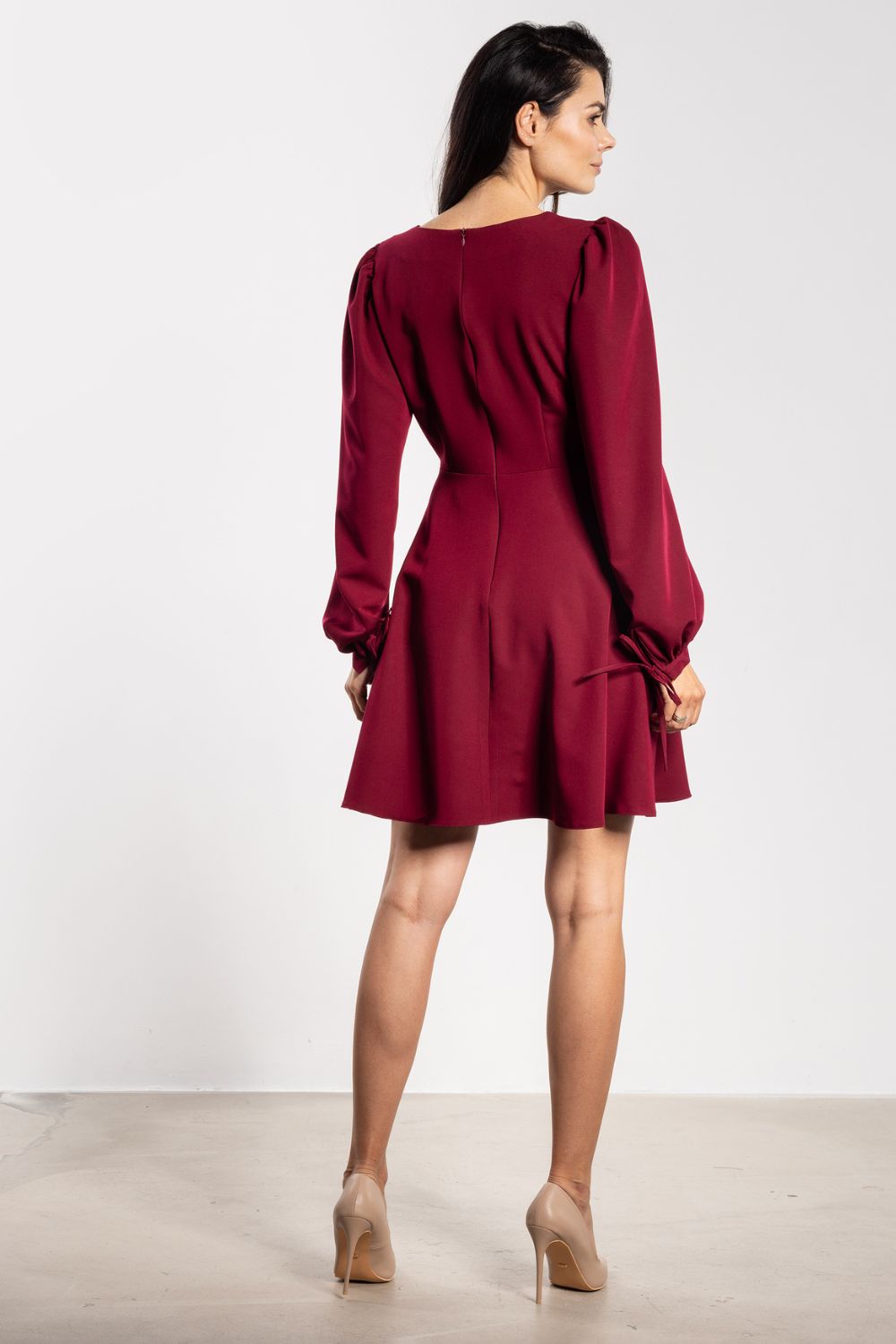 Sukienka Model A741 Claret - awama218995 - Czerwony - obrazek 3