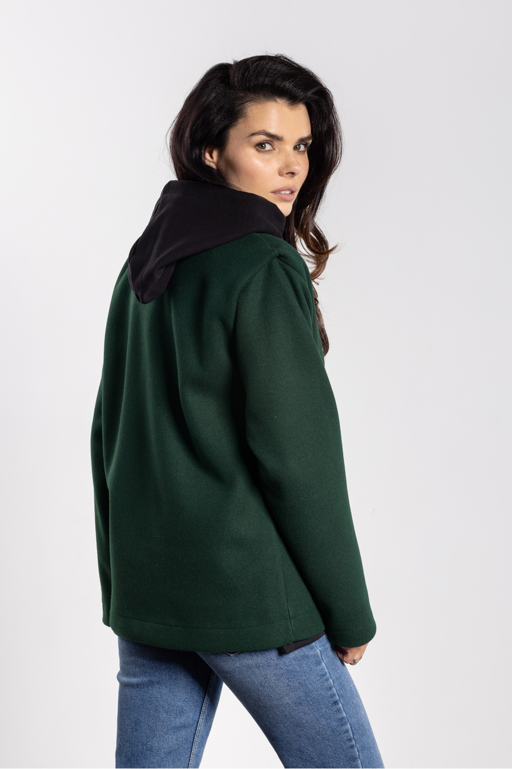 Kurtka Damska Model A752 Bottle Green - awama218998 - Zielony - obrazek 3