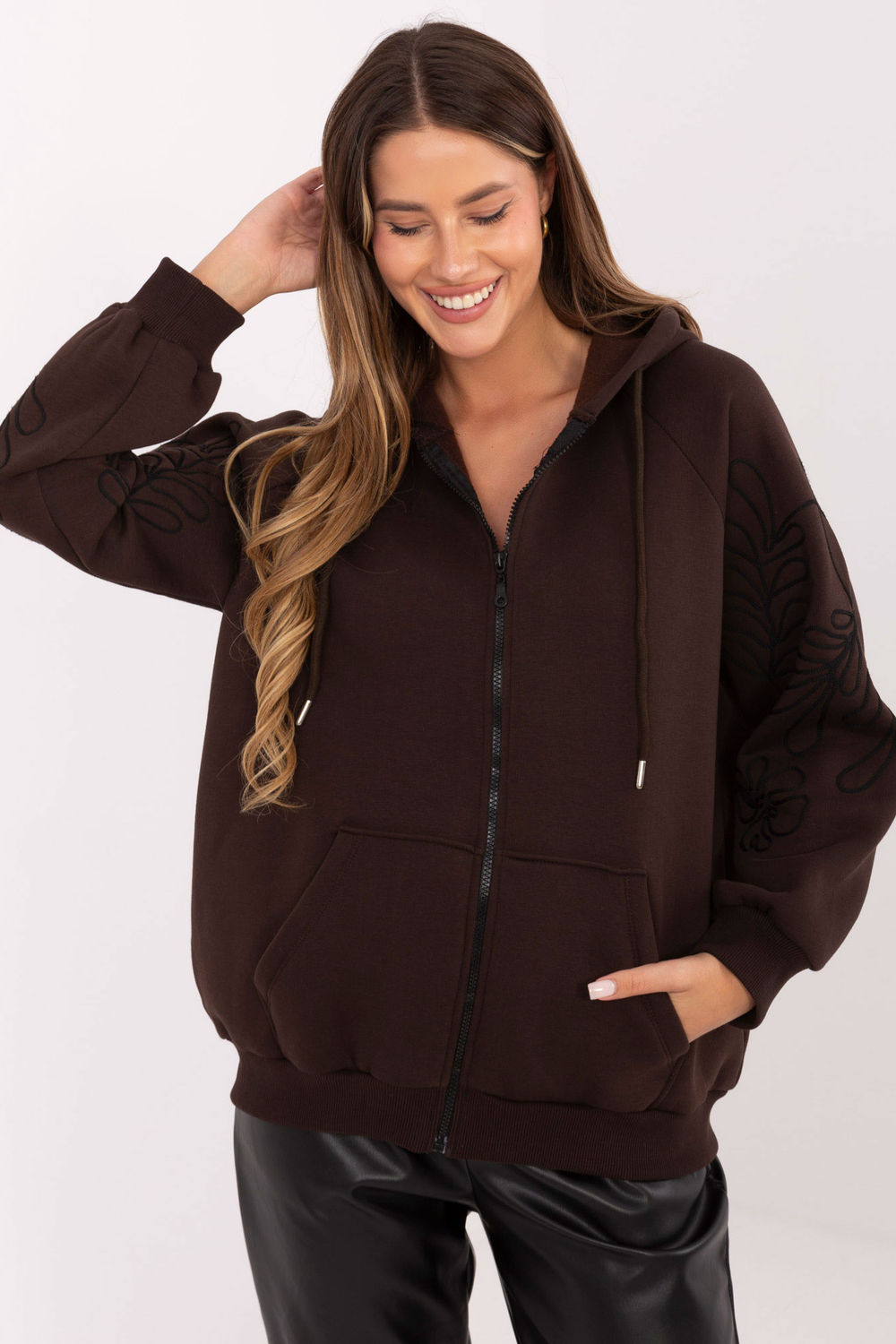 Bluza Damska Model RV-BL-A911.22 Dark Brown - Relevance219429 - Brązowy