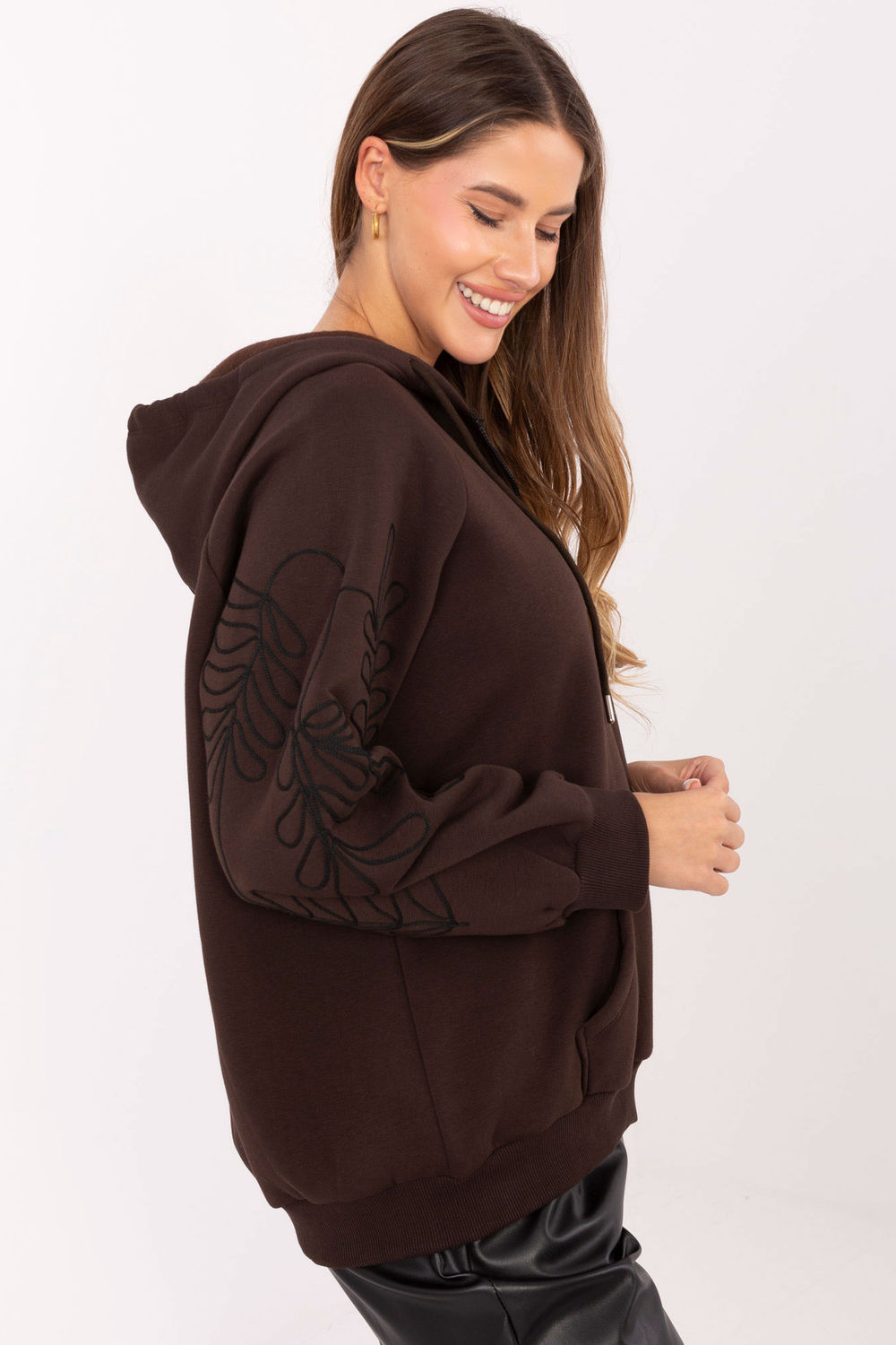 Bluza Damska Model RV-BL-A911.22 Dark Brown - Relevance219429 - Brązowy - obrazek 2