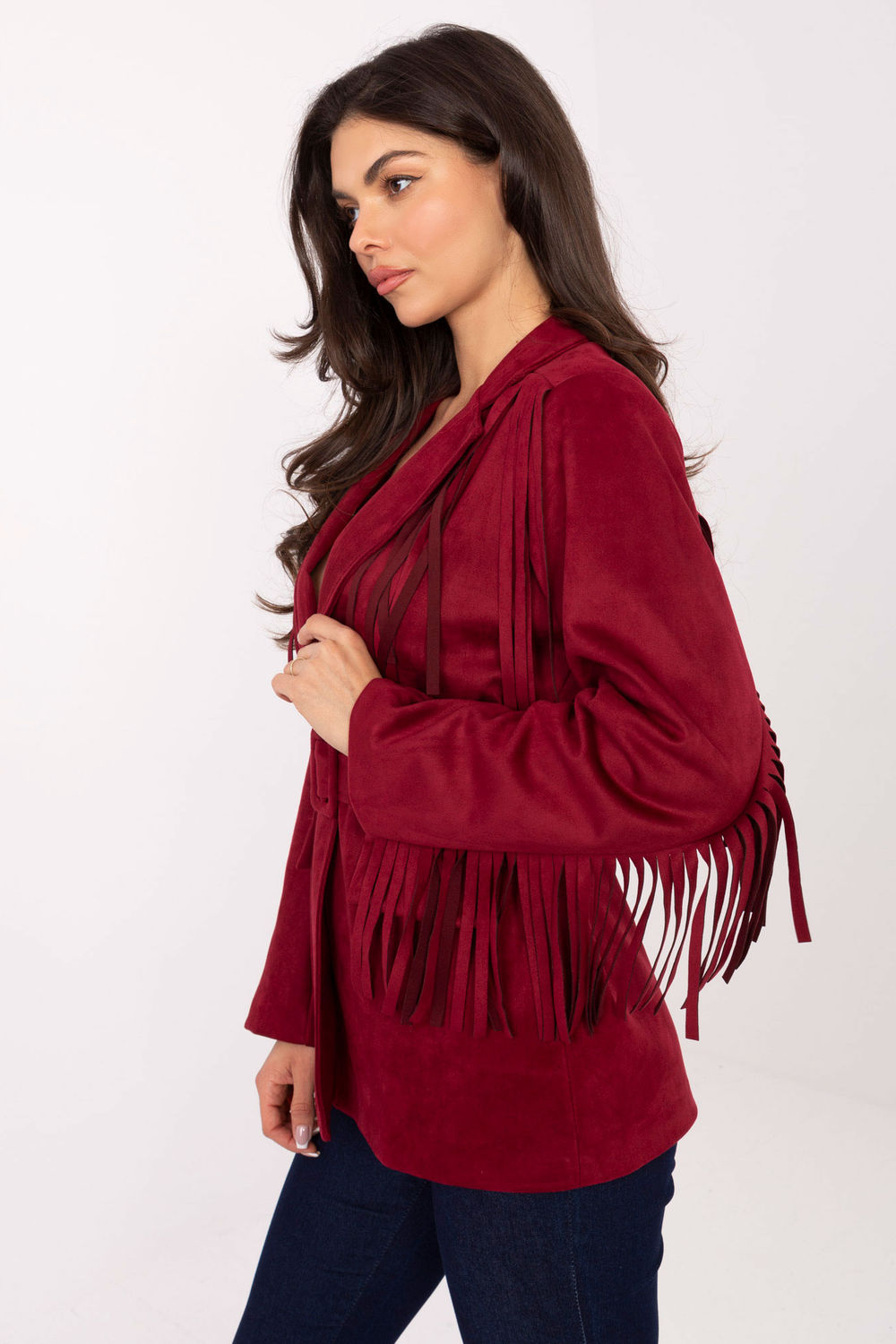 Marynarka Model IT-PL-5792.33 Bordo - Rue Paris219622 - Czerwony - obrazek 2
