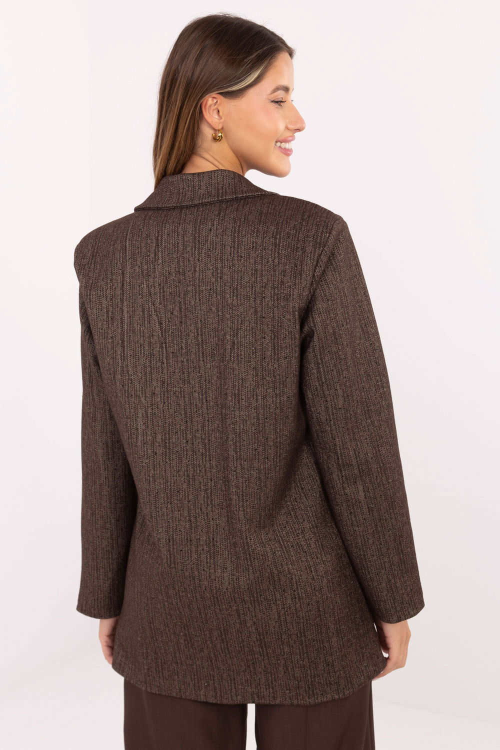 Marynarka Model IT-MA-FL8315.02P Brown - Italy Moda220013 - Brązowy - obrazek 3