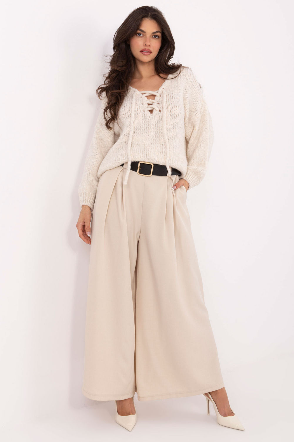 Spodnie Damskie Model IT-SP-19963.09P Light Beige - Italy Moda220023 - Beżowy
