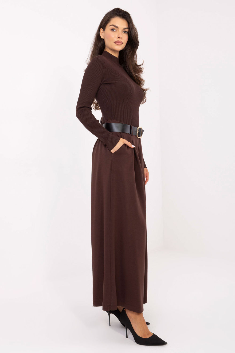 Spodnie Damskie Model IT-SP-17872.76 Brown - Italy Moda220027 - Brązowy - obrazek 2