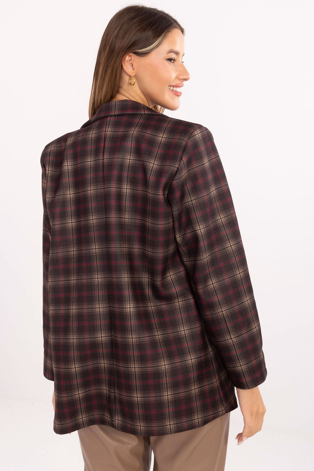 Marynarka Model IT-MA-21739.16P Dark Brown - Italy Moda220029 - Brązowy - obrazek 3