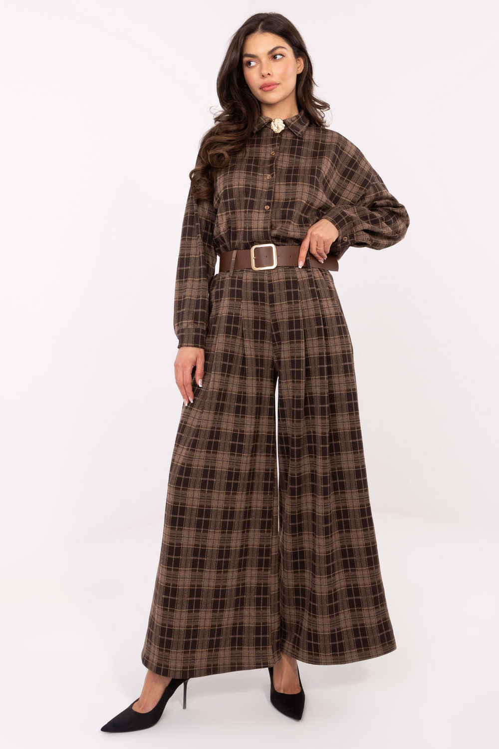 Spodnie Damskie Model IT-SP-GT190115.14P Brown - Italy Moda220035 - Brązowy