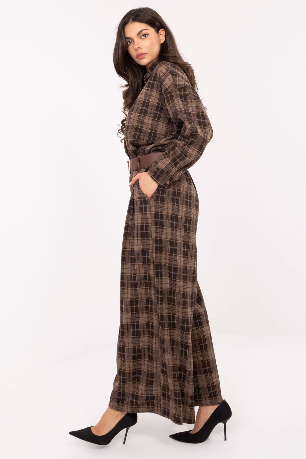 Spodnie Damskie Model IT-SP-GT190115.14P Brown - Italy Moda220035 - Brązowy - obrazek 2