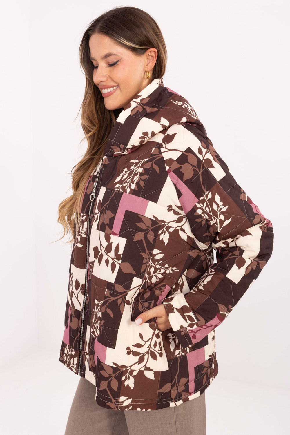 Kurtka Damska Model IT-KR-21685.23 Brown - Italy Moda220056 - Brązowy - obrazek 2
