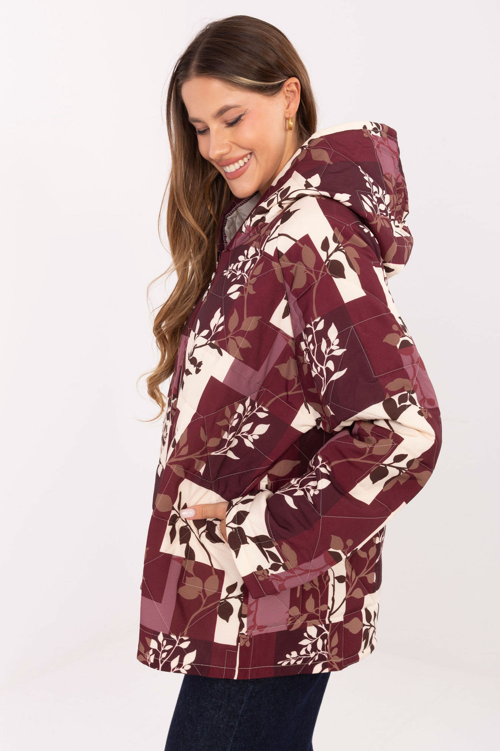 Kurtka Damska Model IT-KR-21685.23 Bordo - Italy Moda220057 - Czerwony - obrazek 2