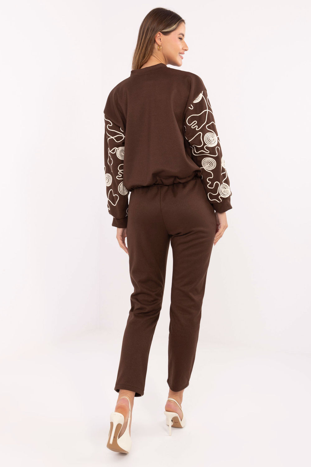 Spodnie Komplet Model IT-KMPL-21736.02P Brown - Italy Moda220059 - Brązowy - obrazek 3