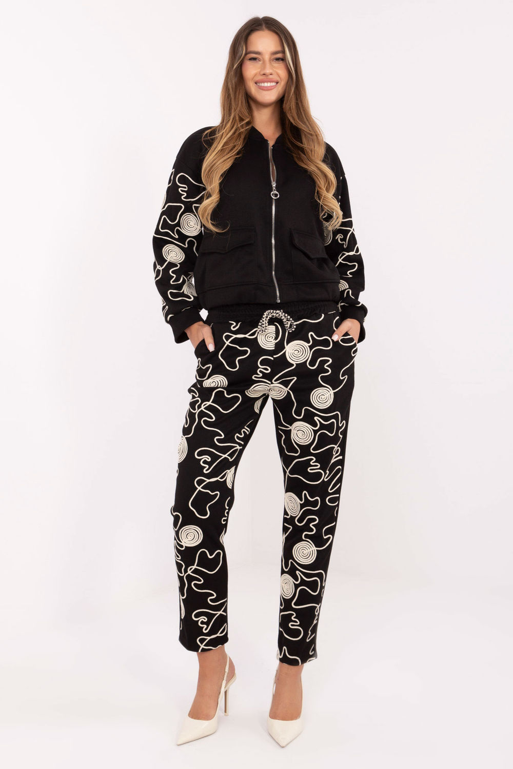 Spodnie Komplet Model IT-KMPL-21736.02P Black - Italy Moda220060 - Czarny