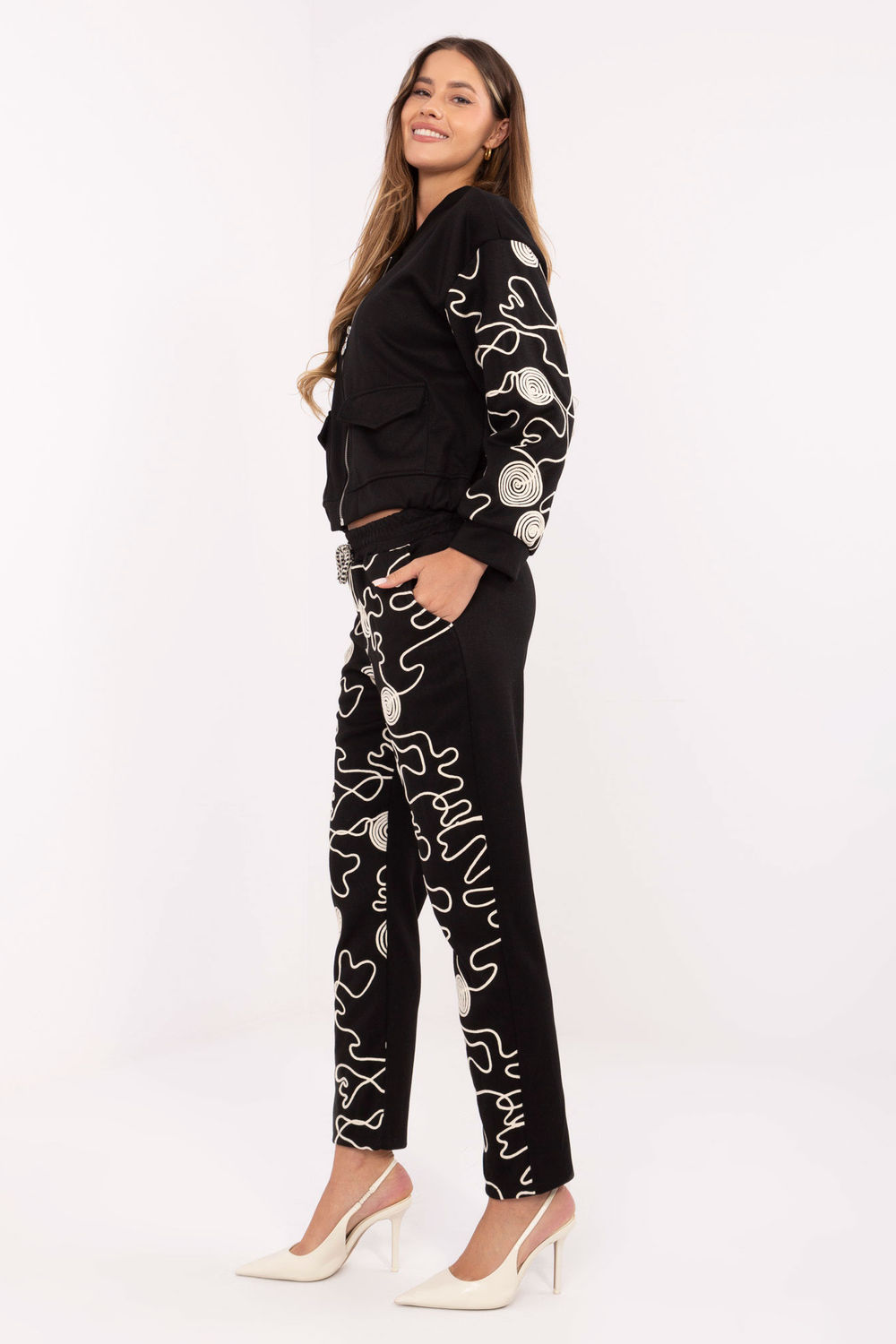 Spodnie Komplet Model IT-KMPL-21736.02P Black - Italy Moda220060 - Czarny - obrazek 2