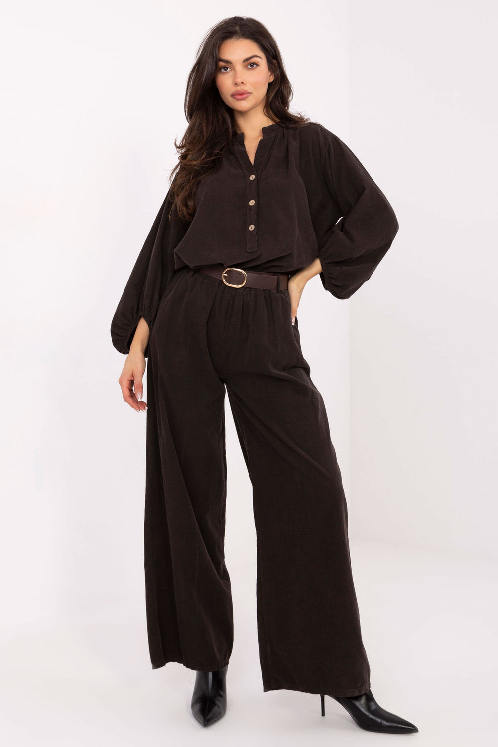 Bluzka Model IT-KS-233607.63 Dark Brown - Italy Moda220272 - Brązowy - obrazek 2