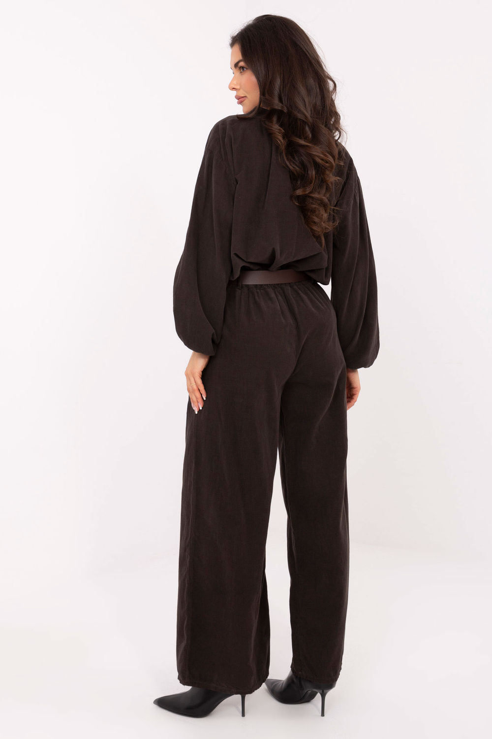 Spodnie Damskie Model IT-SP-25782.73 Dark Brown - Italy Moda220282 - Brązowy - obrazek 3