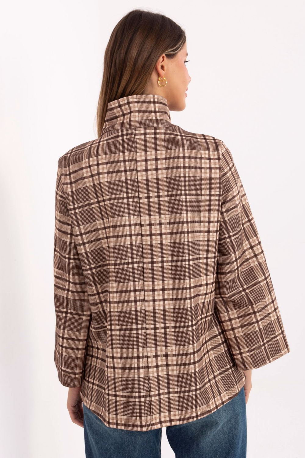 Płaszcz Damski Model IT-PL-31820-2.21P Brown - Italy Moda220319 - Brązowy - obrazek 3