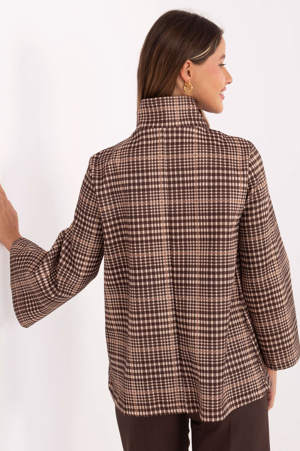 Płaszcz Damski Model IT-PL-31820.25 Brown - Italy Moda220320 - Brązowy - obrazek 3