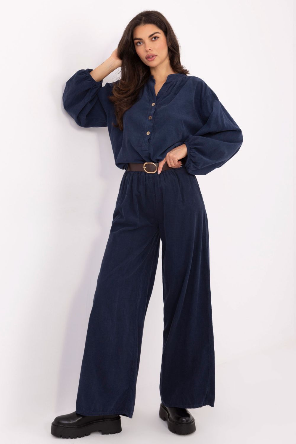 Bluzka Model IT-KS-233607.63 Navy - Italy Moda220276 - Granatowy - obrazek 5