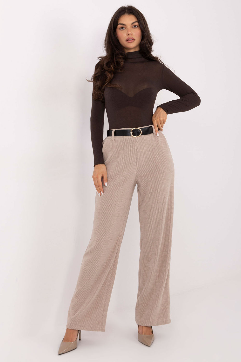 Spodnie Damskie Model IT-SP-FL8252.18P Beige - Italy Moda220752 - Beżowy