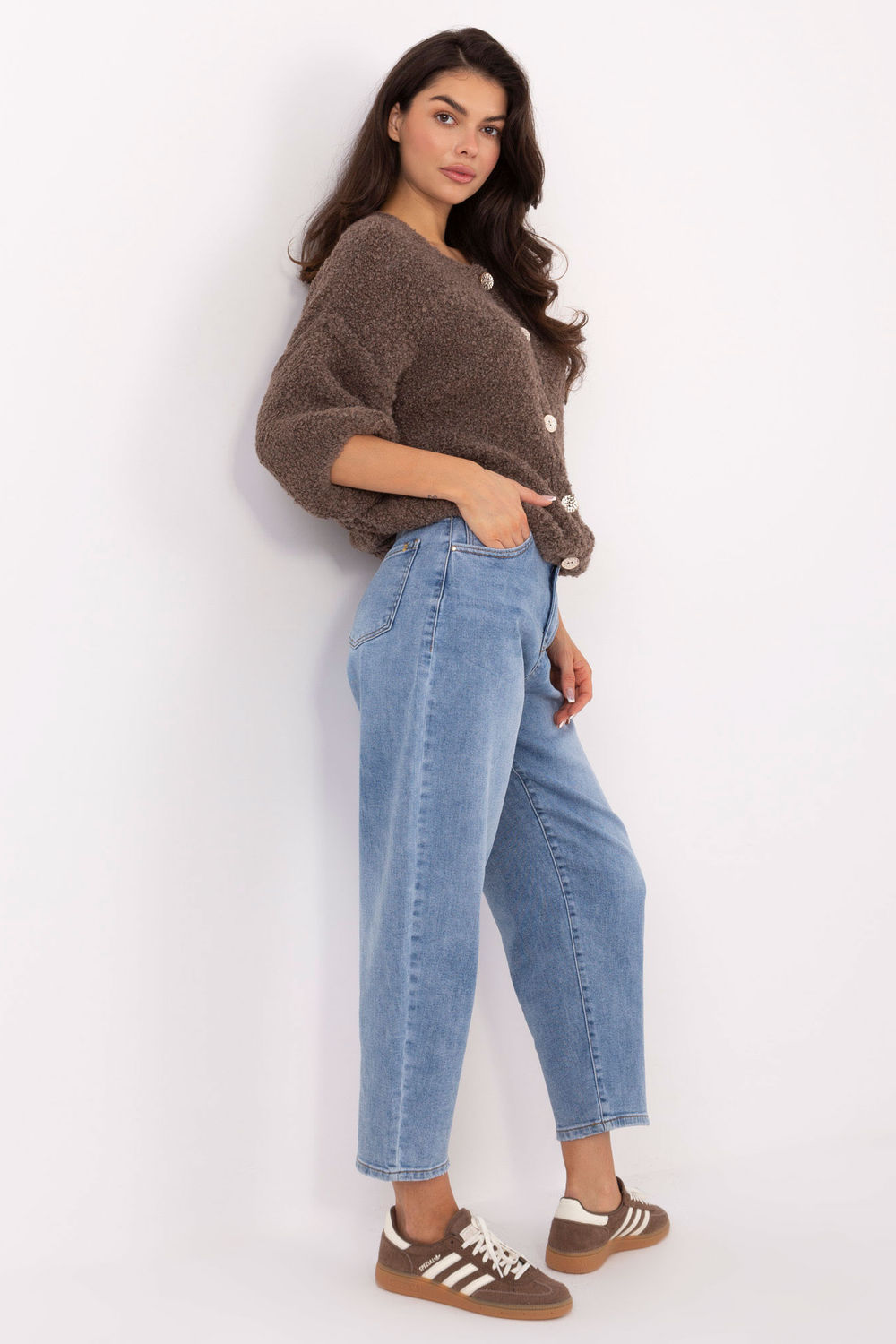 Sweter Damski Model IT-SW-72987.00 Dark Beige - Italy Moda220756 - Beżowy - obrazek 2