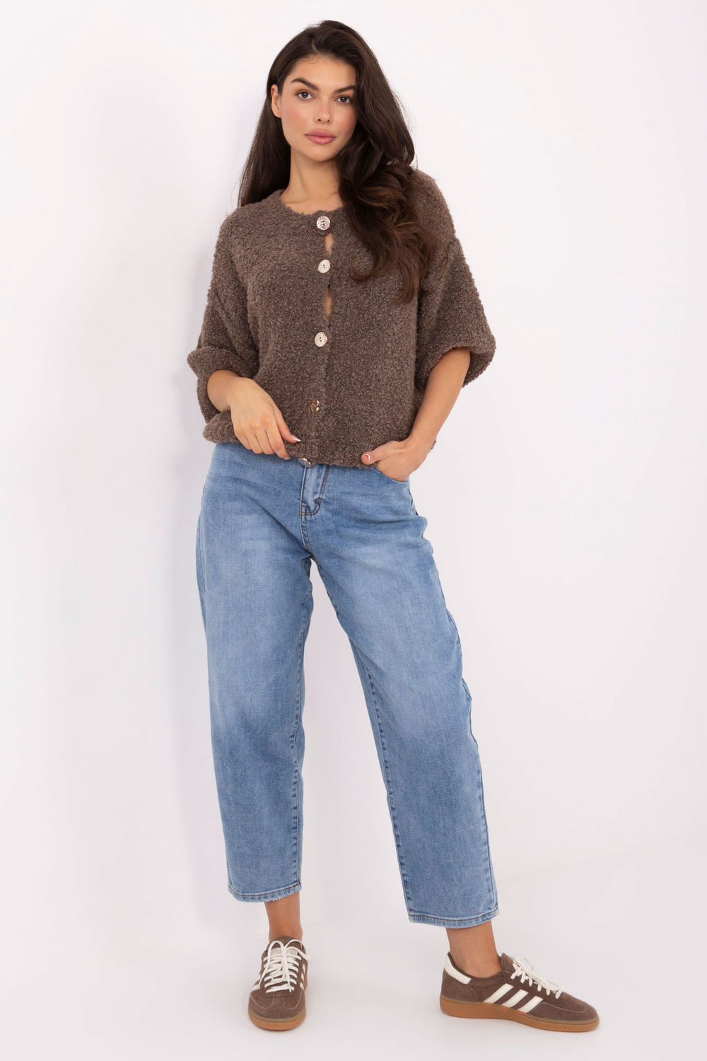 Sweter Damski Model IT-SW-72987.00 Dark Beige - Italy Moda220756 - Beżowy - obrazek 4
