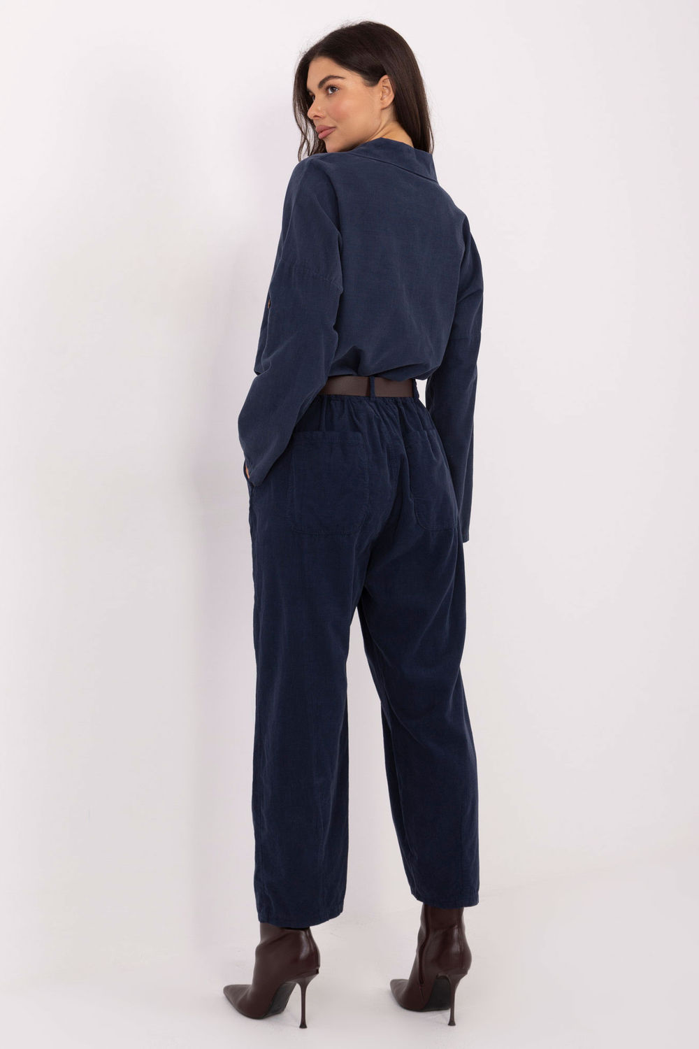 Spodnie Damskie Model IT-SP-258009.83 Dark Blue - Italy Moda220818 - Niebieski - obrazek 3