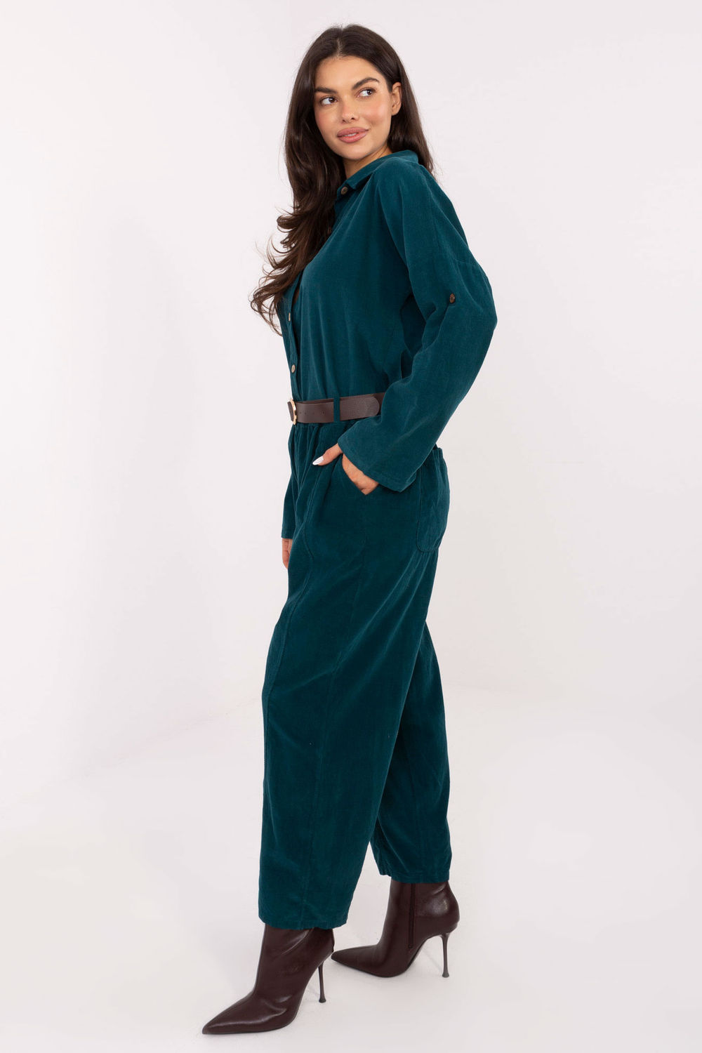 Spodnie Damskie Model IT-SP-258009.83 Morski - Italy Moda220819 - Zielony - obrazek 2