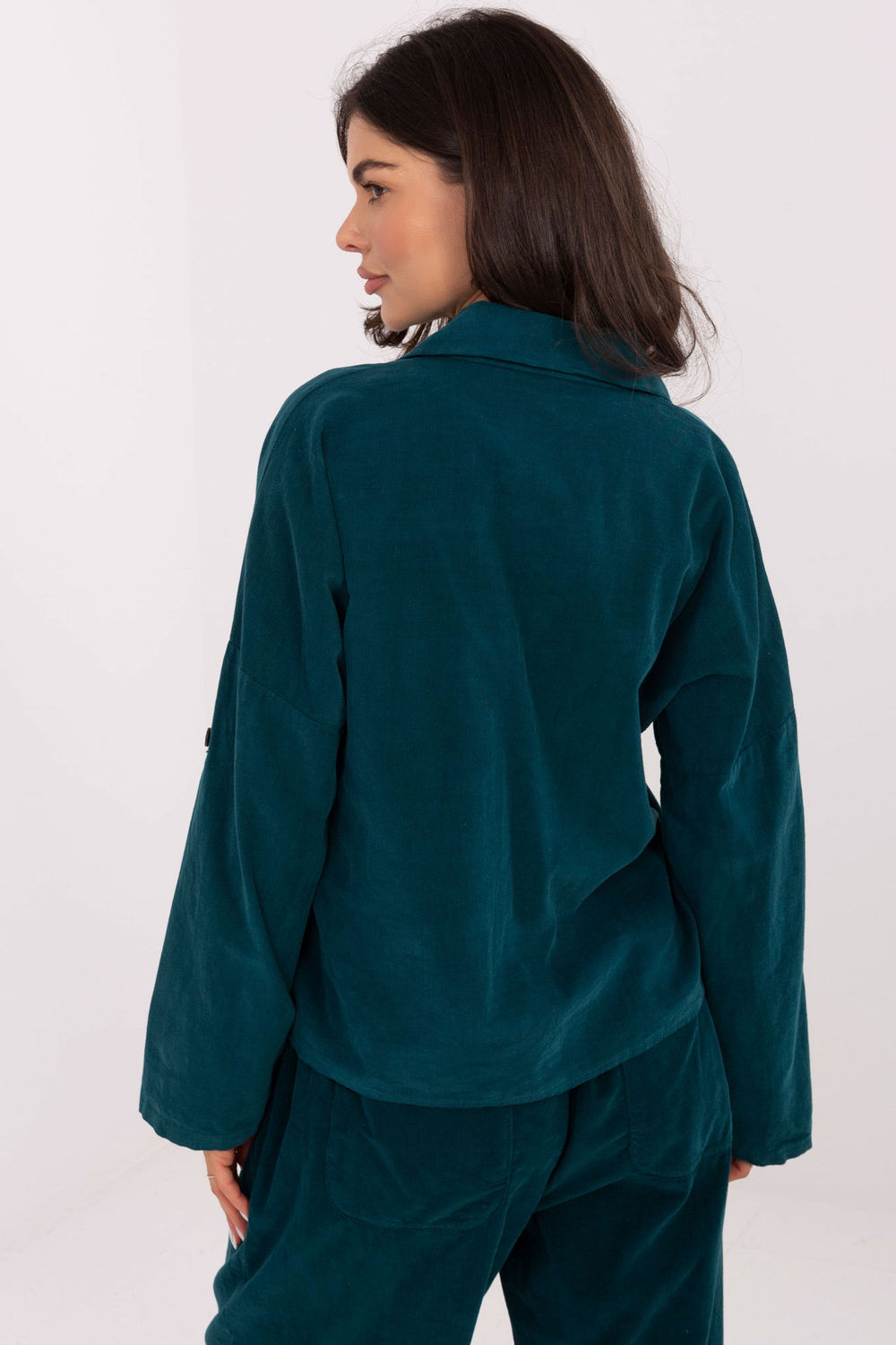 Koszula Damska Model IT-KS-22390.81 Morski - Italy Moda220826 - Zielony - obrazek 3