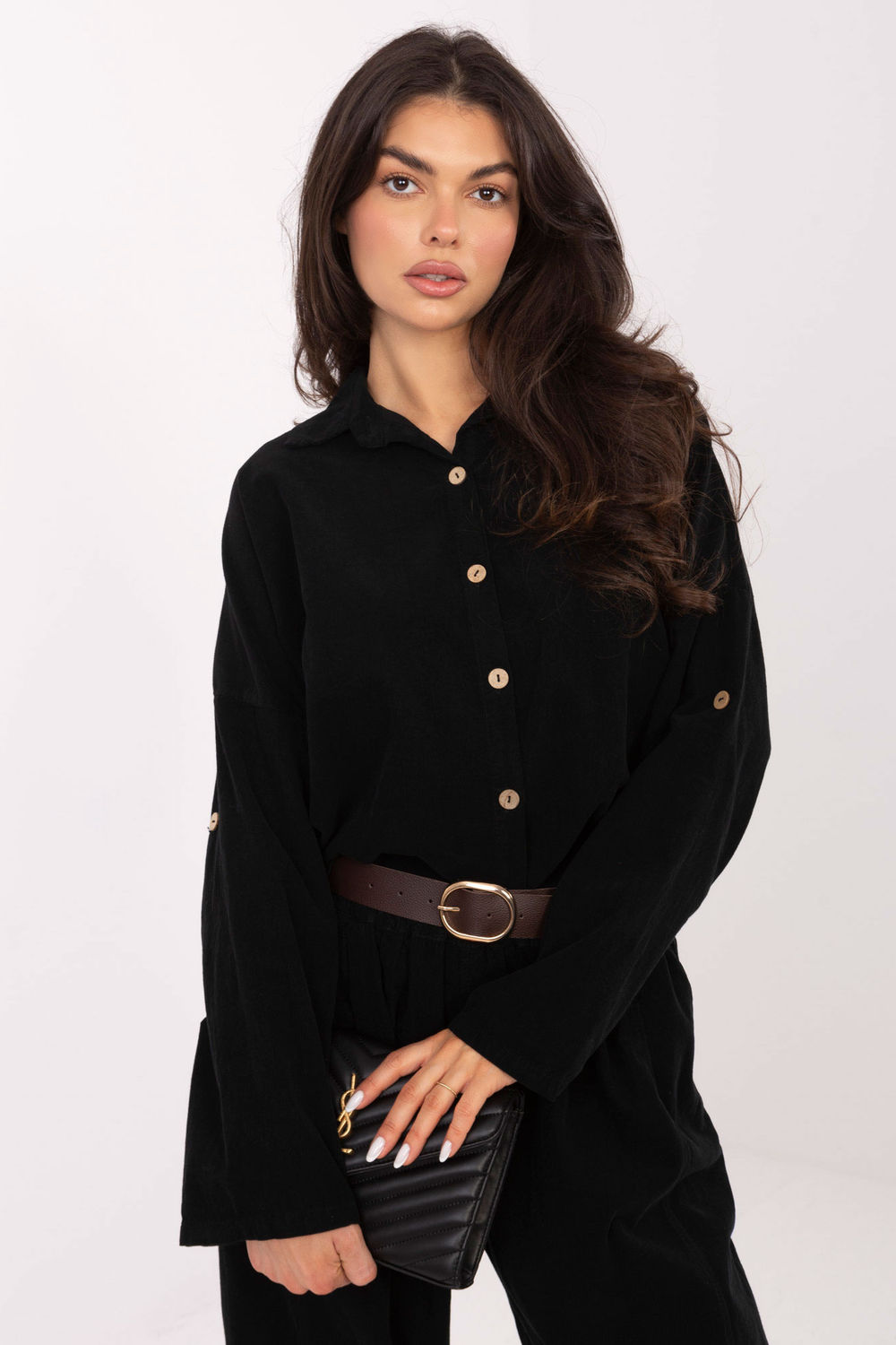 Koszula Damska Model IT-KS-22390.81 Black - Italy Moda220828 - Czarny